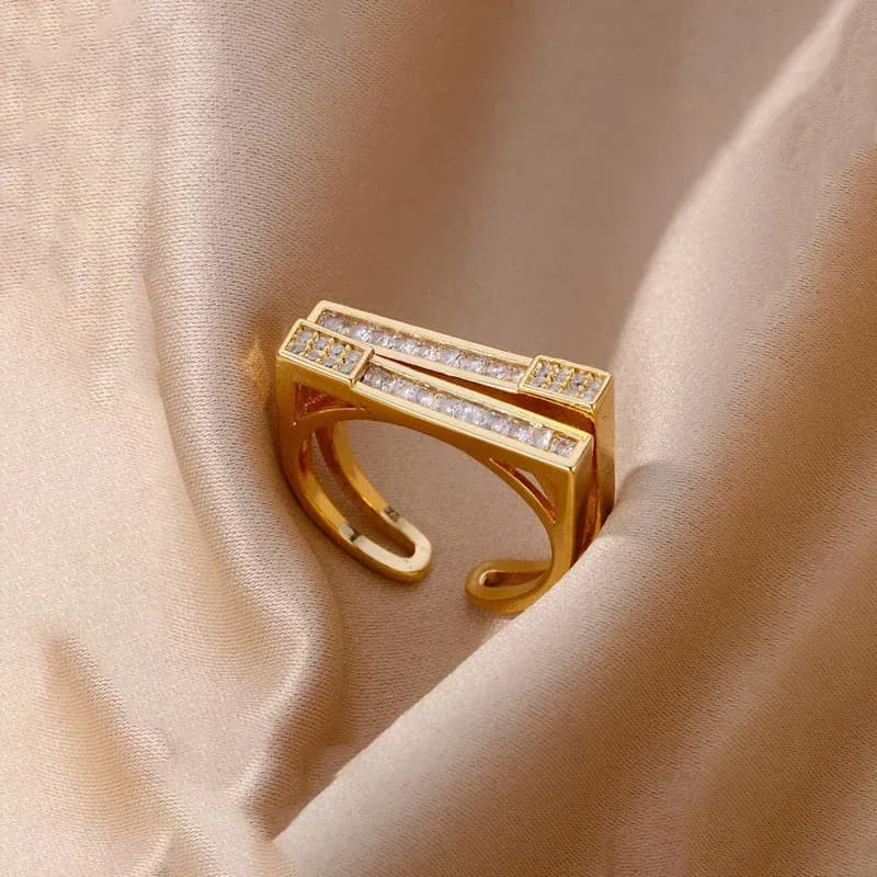Contemporary Style Twin Adjustable Ring