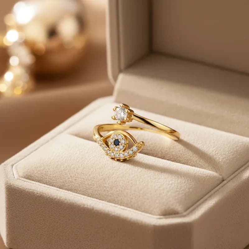 Evil Eye Adjustable Ring 2
