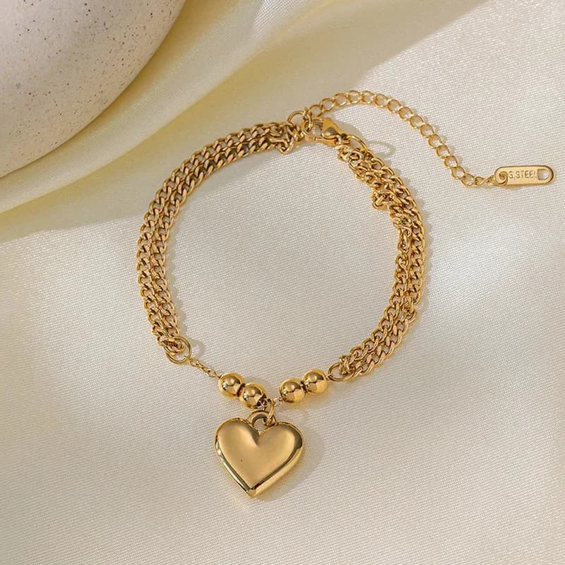 Chunky Heart Bracelet