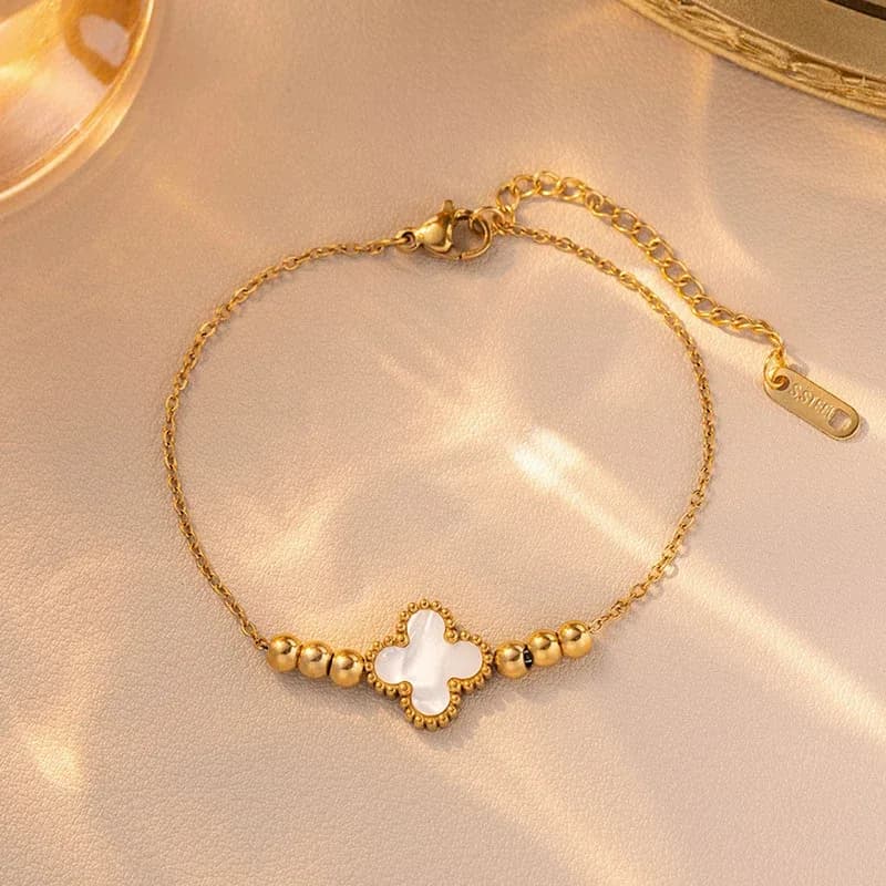 White Clover Themed Wraparound Bracelet 2