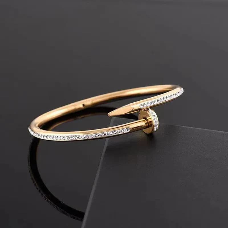 Anti Tarnish AD Studded Nail Bracelet 2