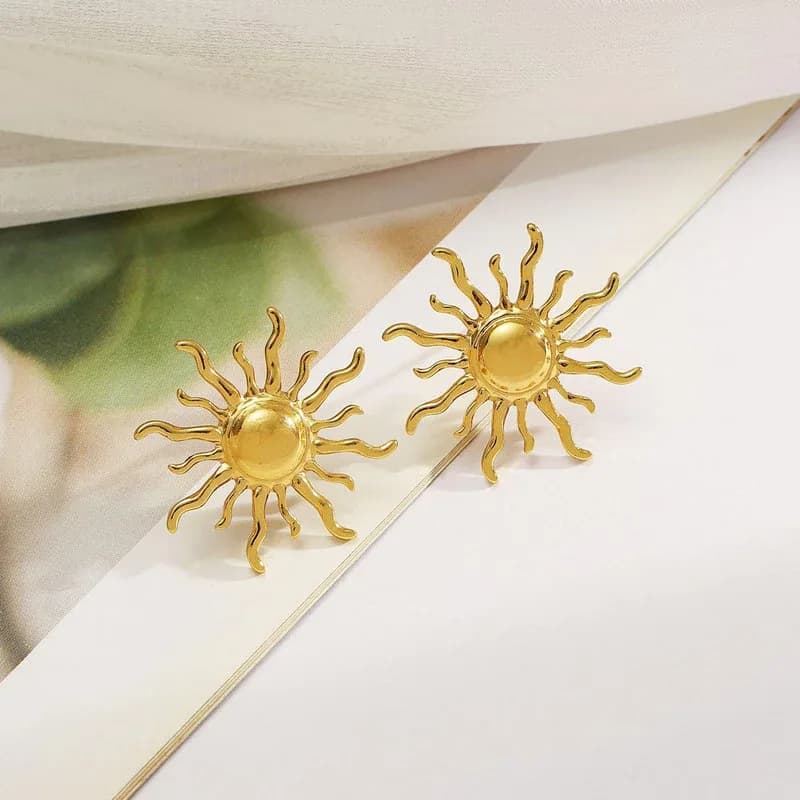 Sun Shaped Stud Earrings 2