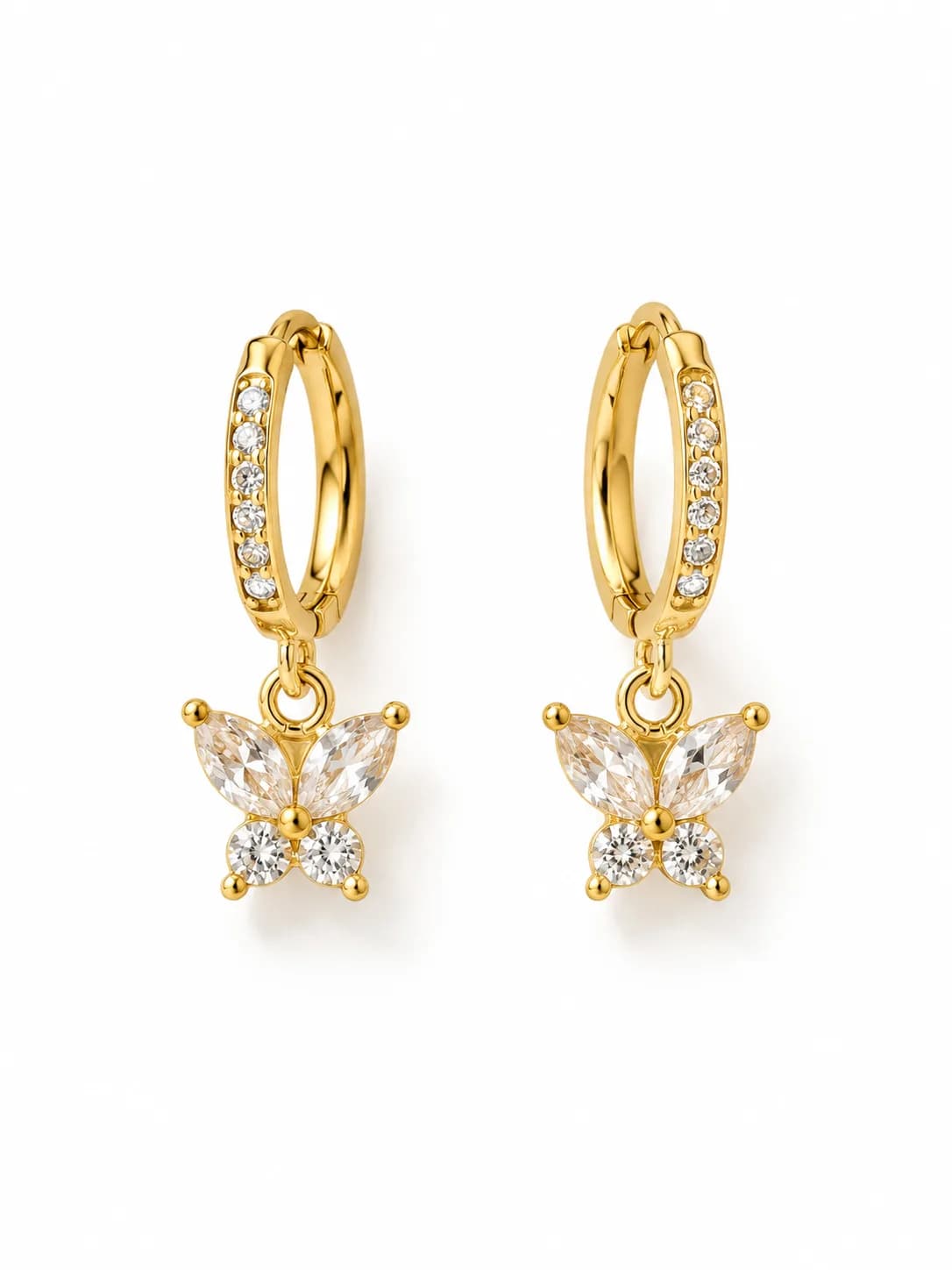 Butterfly sparkle earings 2