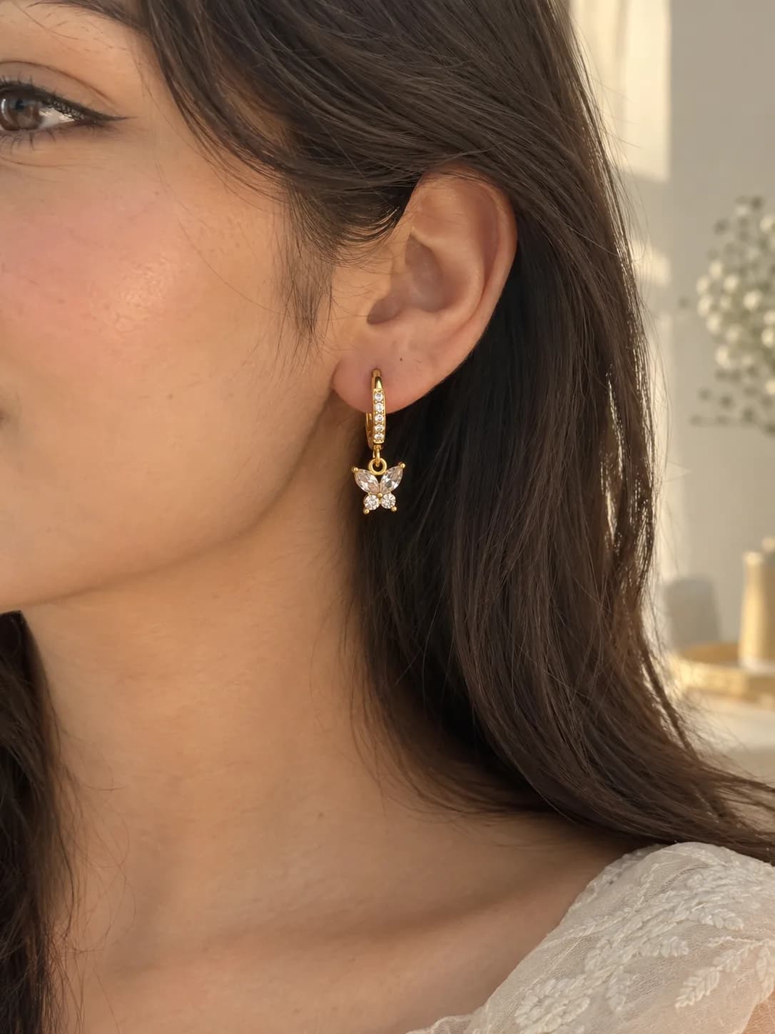 Butterfly sparkle earings