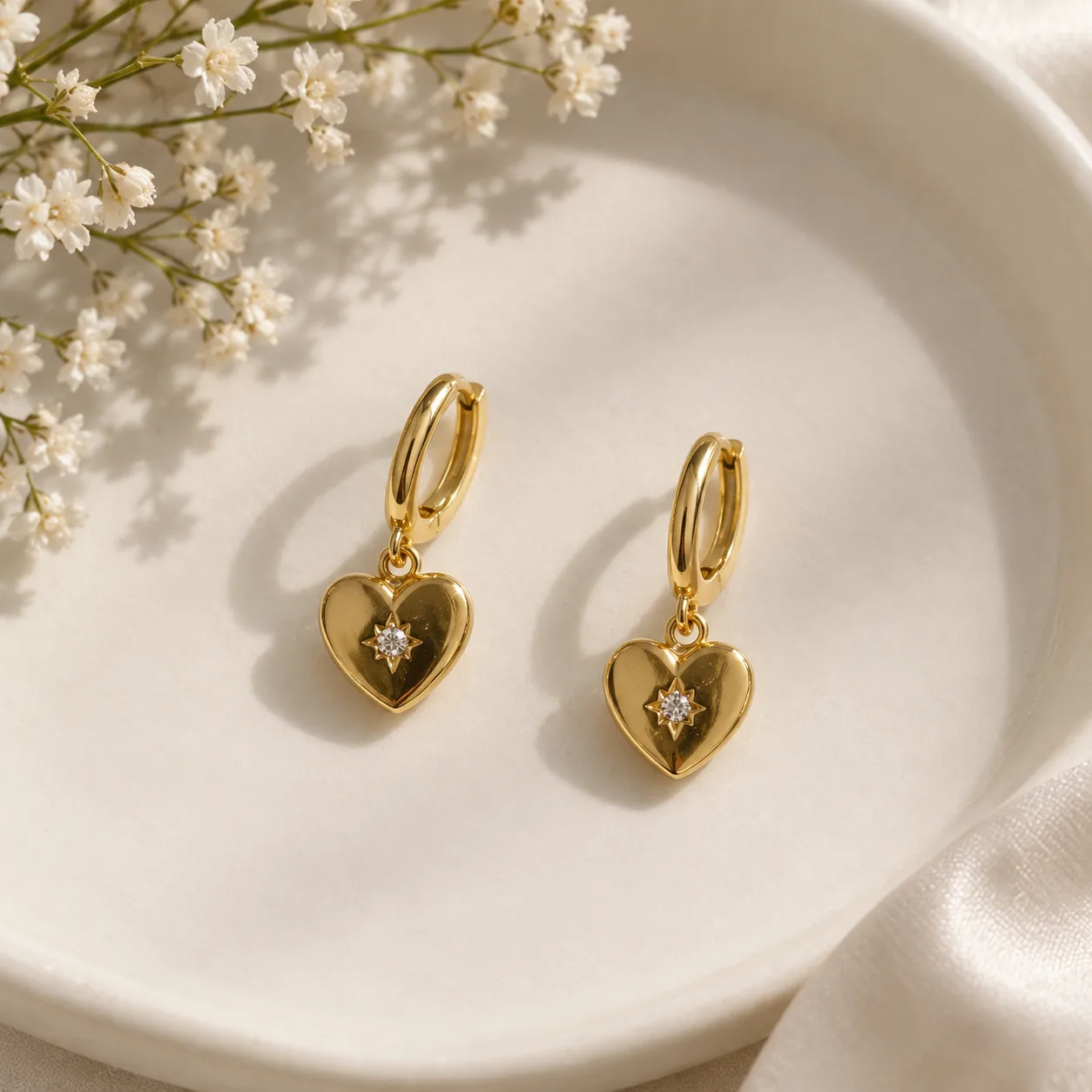 Amora Heart Hoops