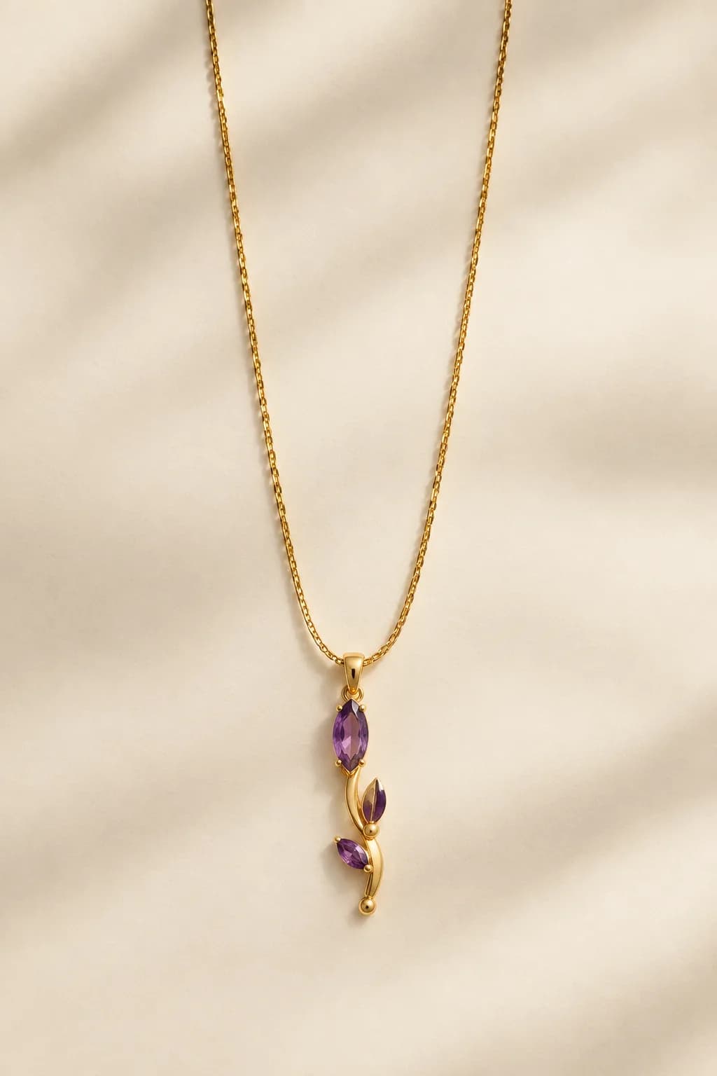 Purple Tulip Necklace